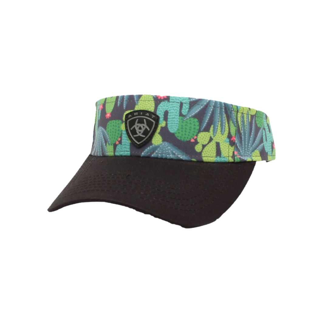 Ariat Men's Logo Patch Cactus Black Visor
