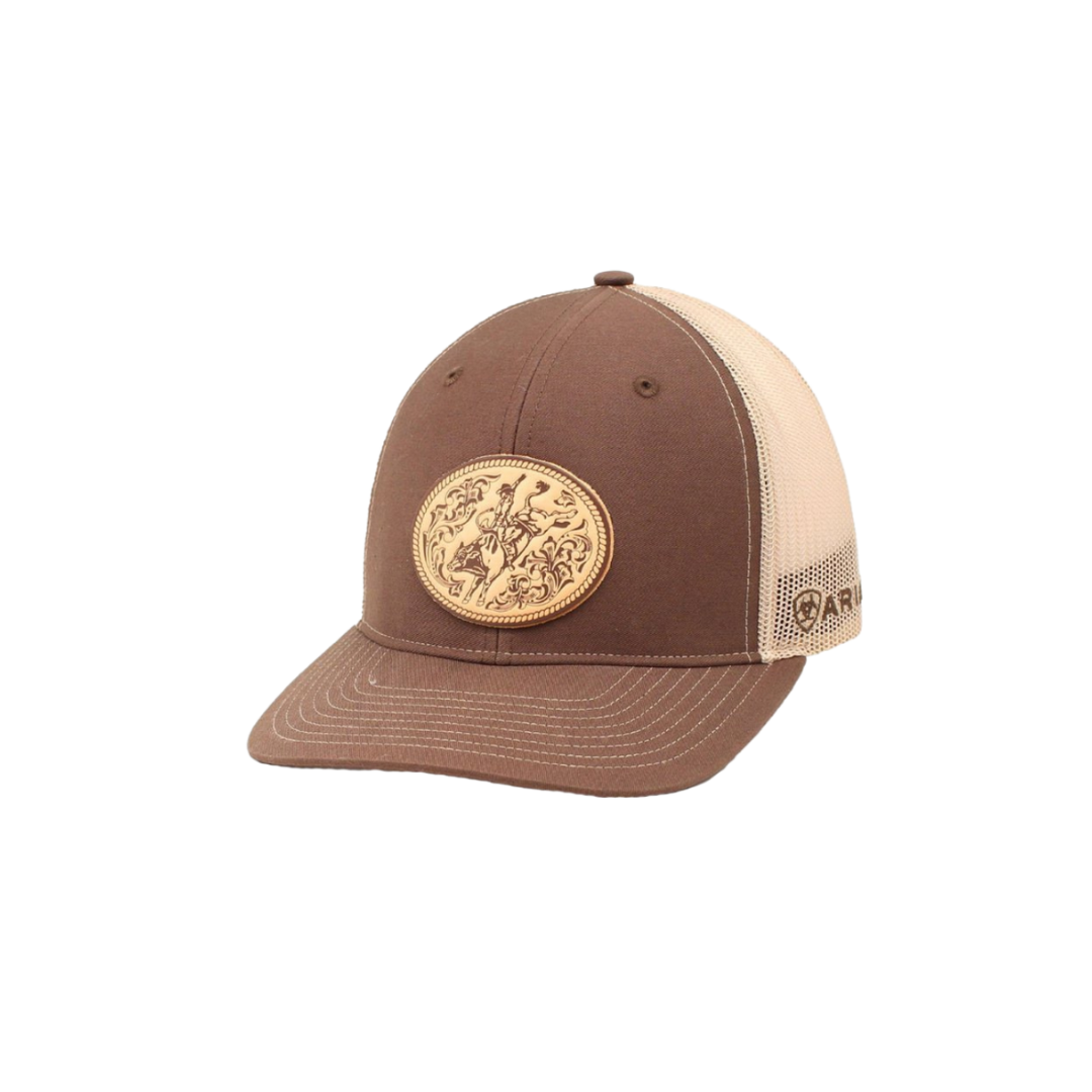 Ariat Men's Bullrider Patch Mesh Brown Cap