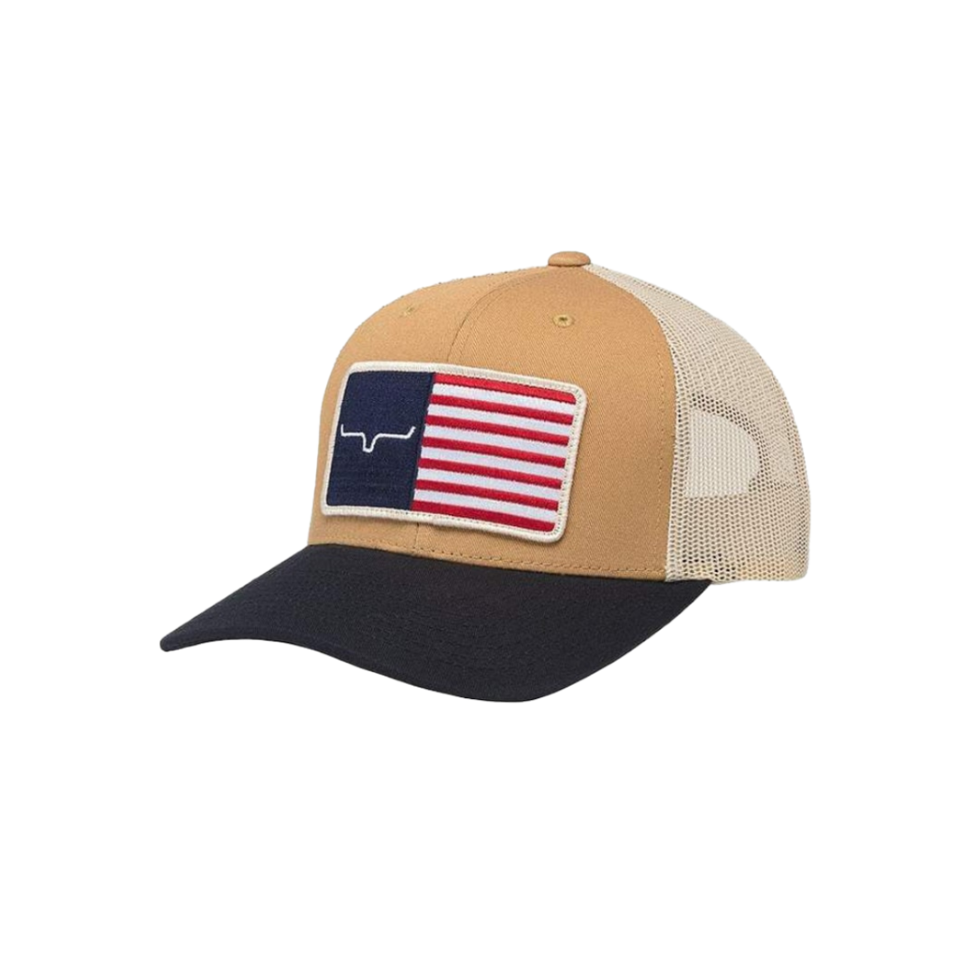 Kimes Ranch Men's Brown American Trucker Mesh Cap