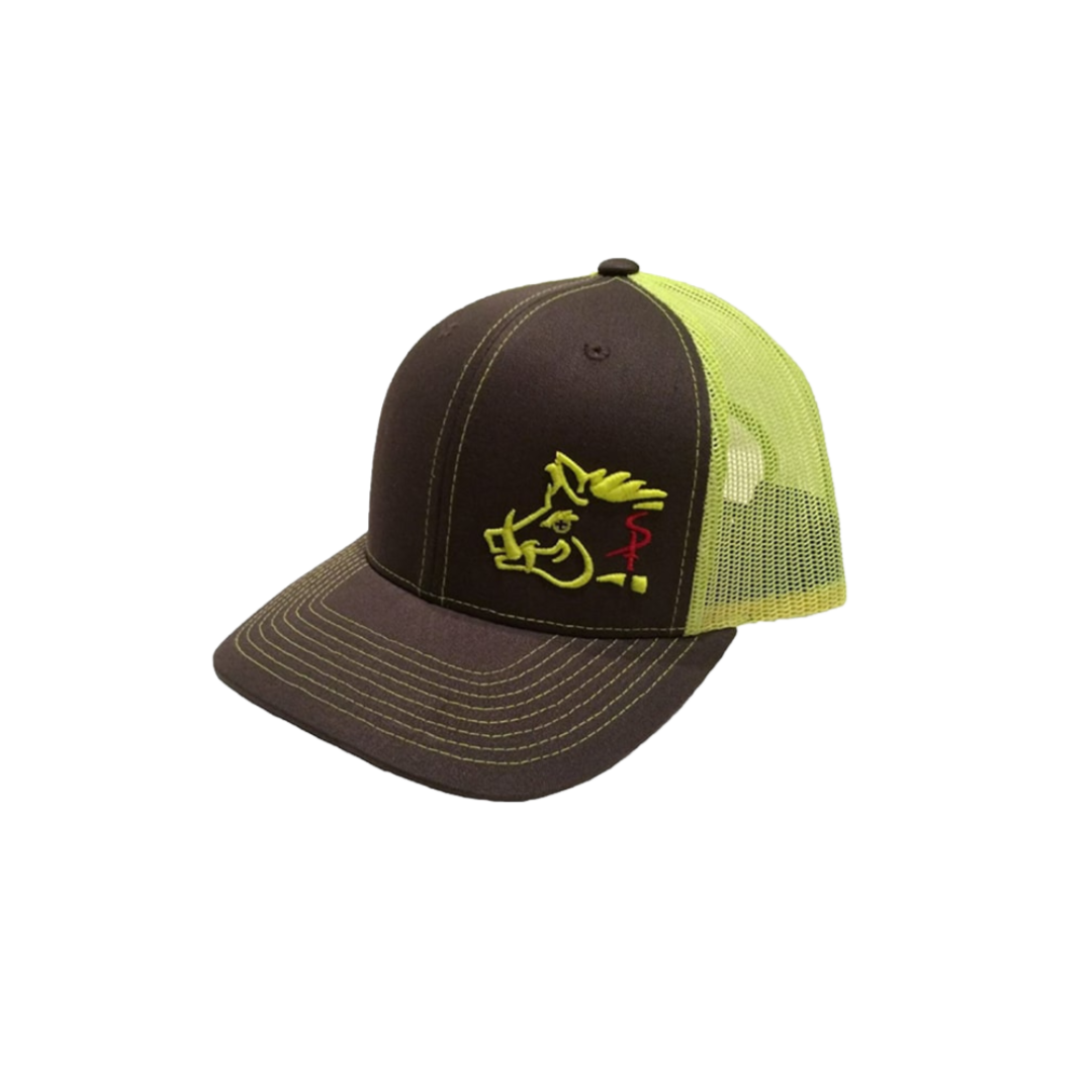 Oil Field Men's Sniper Pig Mesh Yellow Cap
