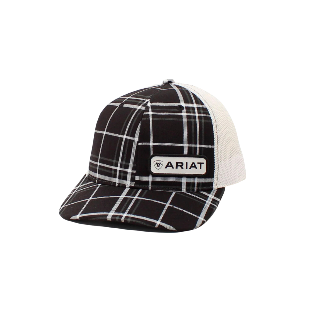 Ariat Men's Flex Fit Mesh Logo Patch Black Cap