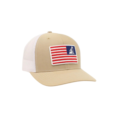 Ariat Men's Oil Rig Usa Flag Mesh Tan Cap