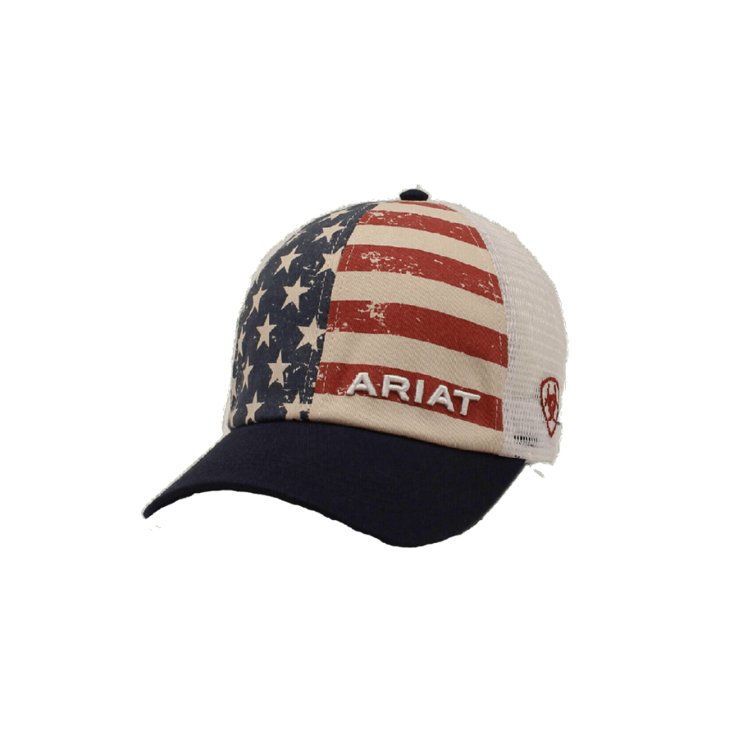 Ariat Women's Distressed Usa Flag Mesh Multicolor Cap