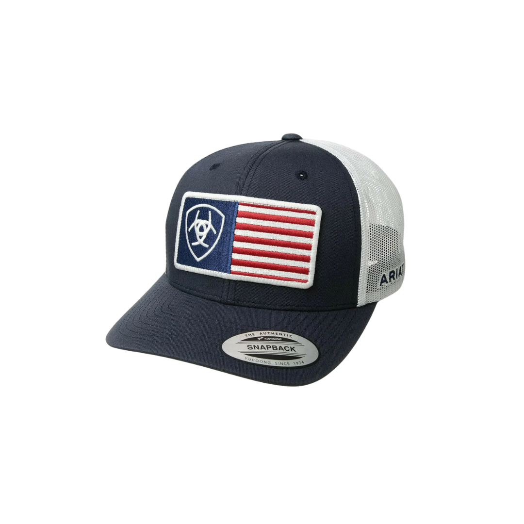 Ariat Men's Mesh Embroidered Usa Flag Navy Cap