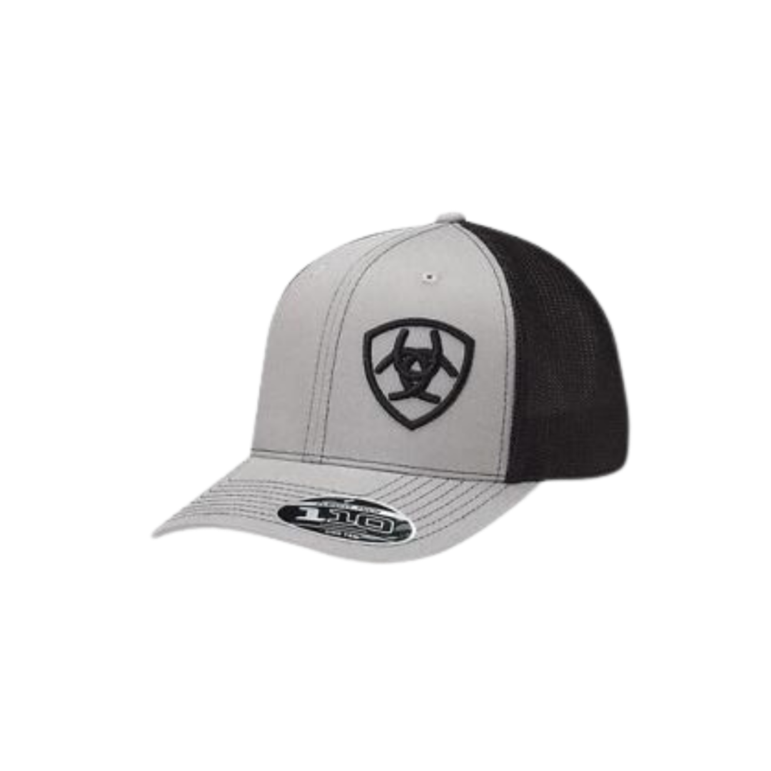 Ariat Men's Mesh Logo Embroidered Grey Cap