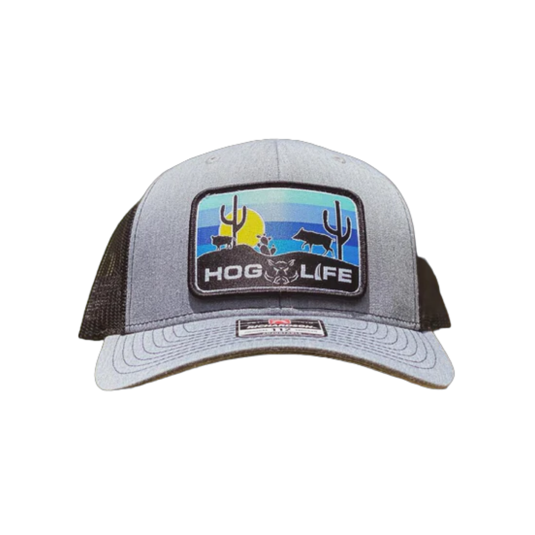 Hog Life Men's Sunset Bayed Up Grey Cap