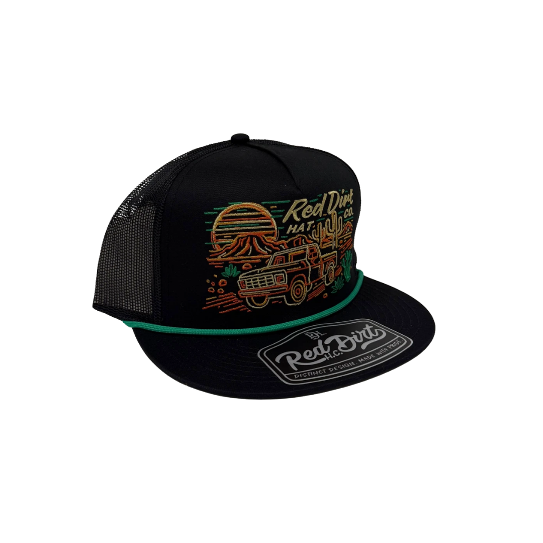 Red Dirt Men's Desert Cruiser Trucker Black Cap