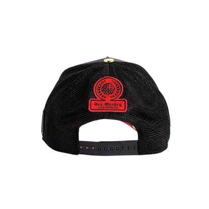 Red Monkey Unisex King Of The Ring Mesh Black Cap