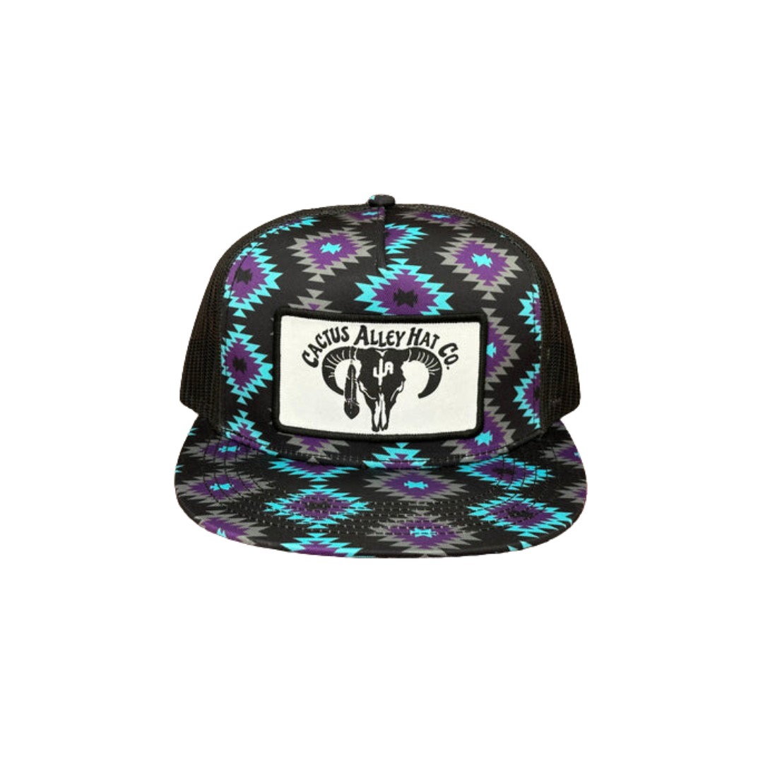 Cactus Alley Men's Southwest Ca Dolly Aztec Mesh Black Cap