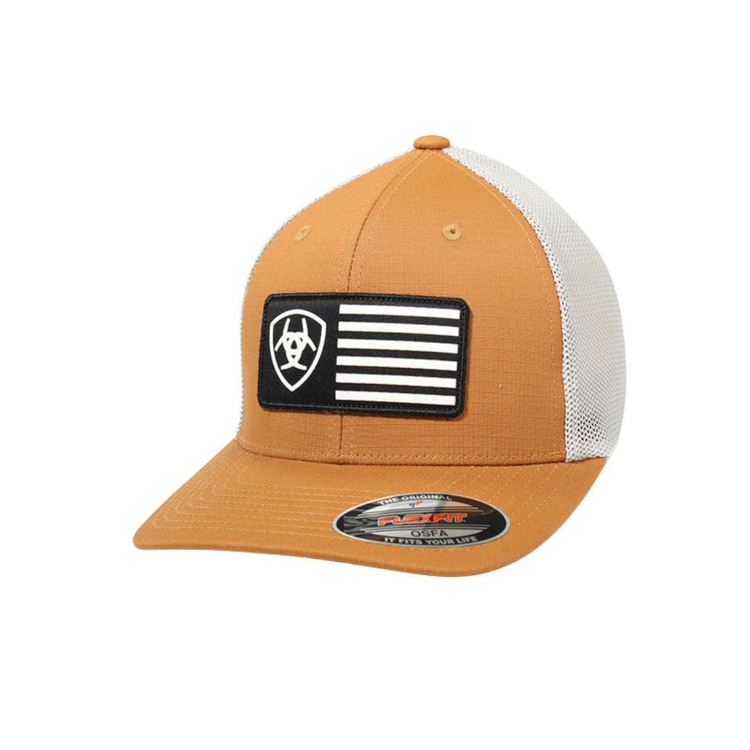 Ariat Men's Flex Fit 110 Flag Orange Cap