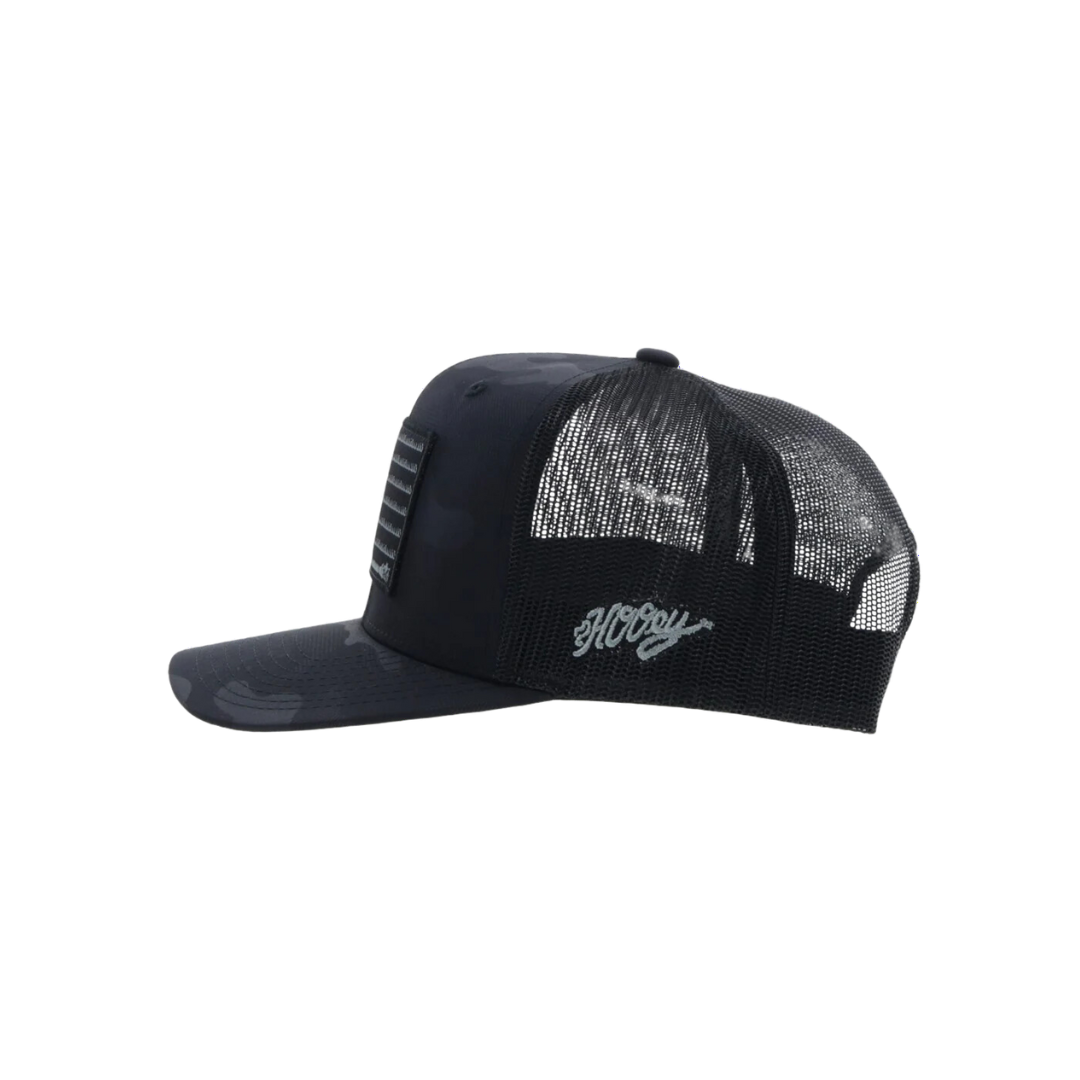 Hooey Kid's Liberty Roper 6 Panel Trucker Black Cap