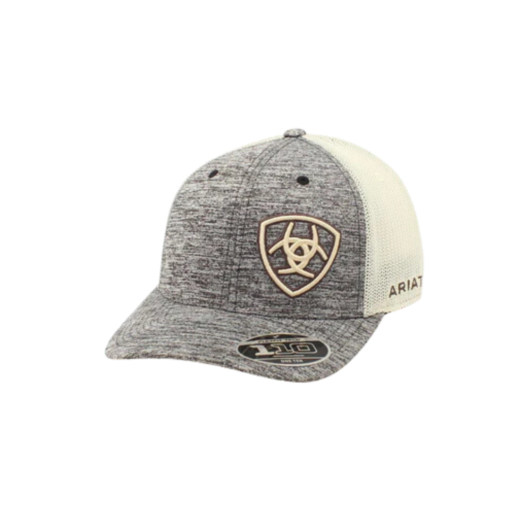 Ariat Men's Baseball Offset Logo Grey Cap