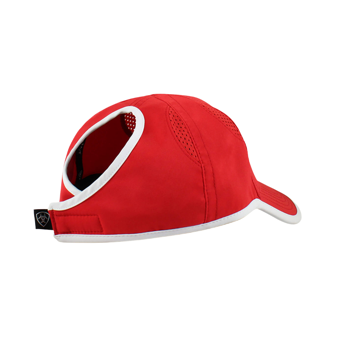 Ariat Women's Ponyflo Embroidered Red Cap