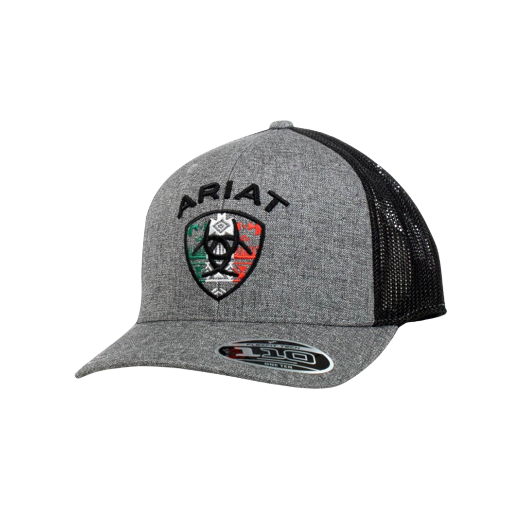 Ariat Men's Mexico Logo Mesh Grey Cap