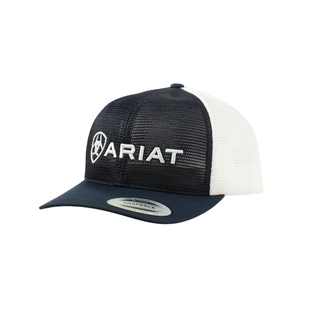 Ariat Men's Mesh Embroidered Navy Cap