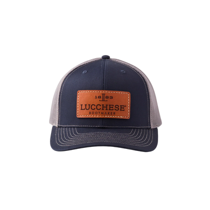 Lucchese Boot Unisex Leather Patch Navy Cap