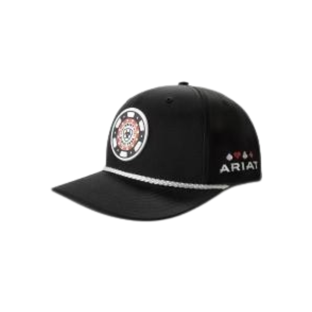 Ariat Men's Snap Poker Chip Black Cap