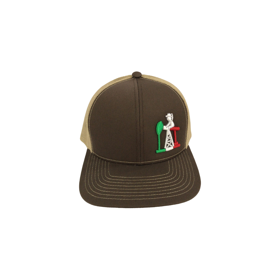 Oil Field Hats Men's Mexican PJ Cowboy Brown Cap