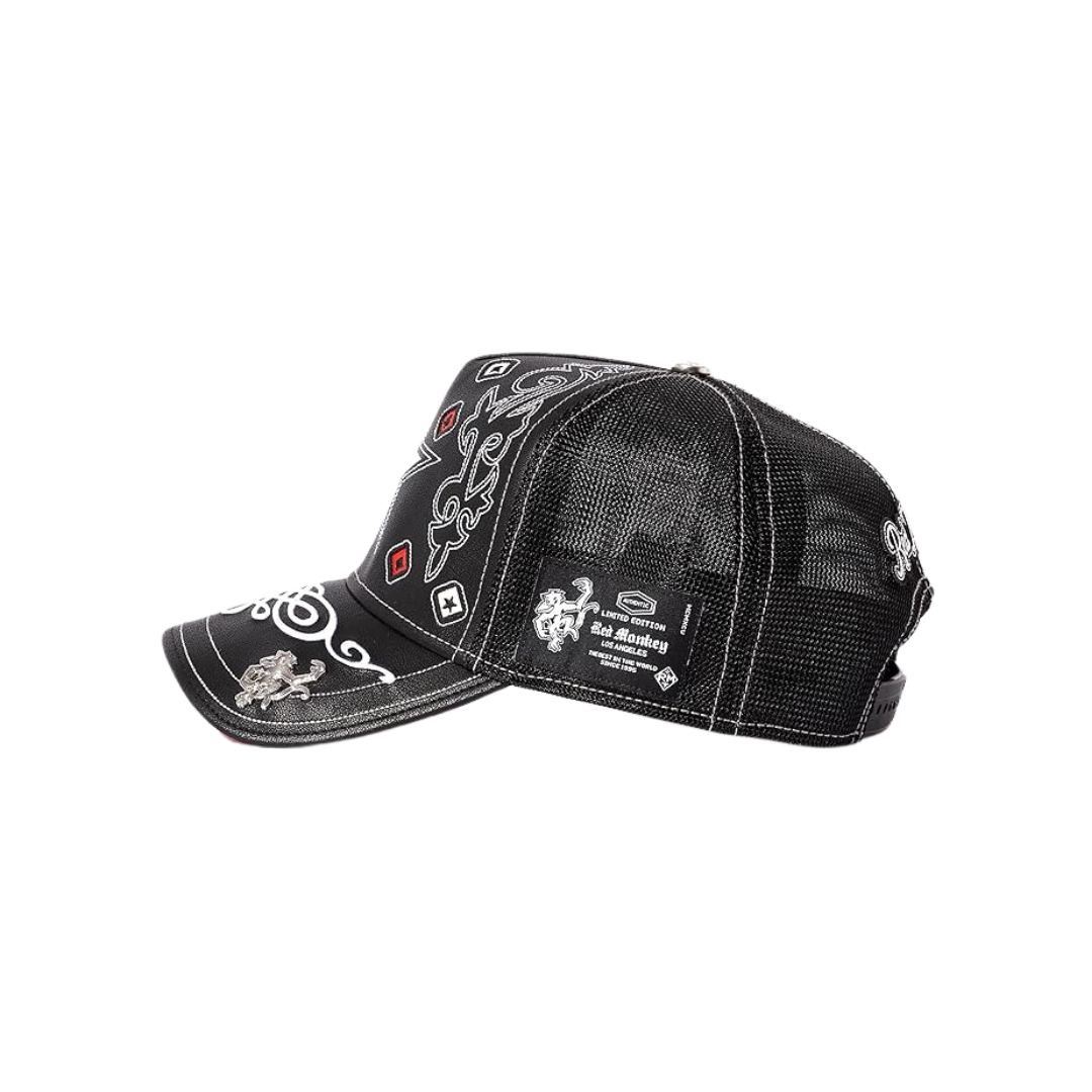 Red Monkey Men's Rodeo Boot Up Black Cap
