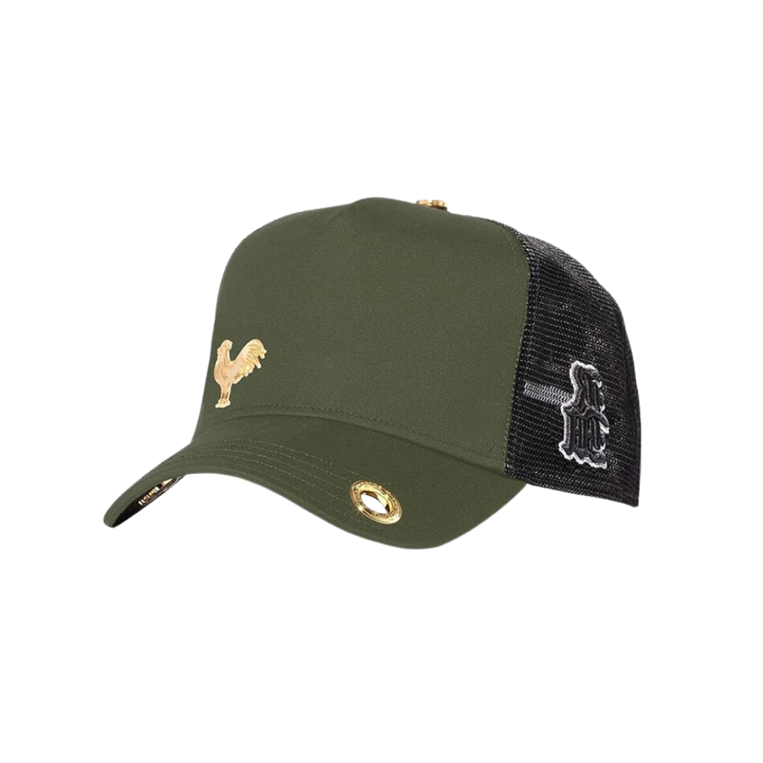 Red Monkey Unisex Rooster Fashionable Green Cap