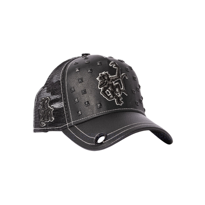 Red Monkey Unisex Classico Hard Black Cap