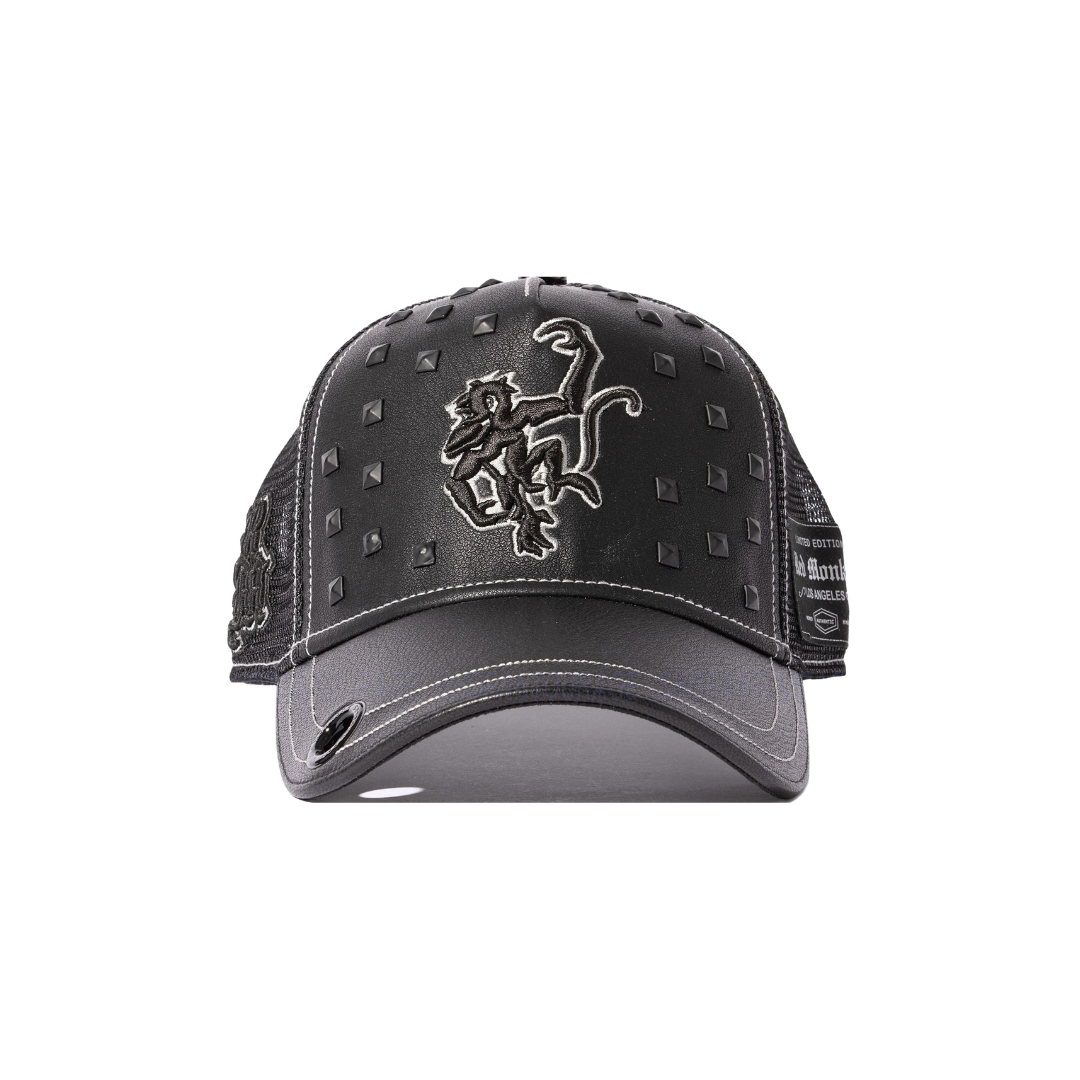 Red Monkey Unisex Classico Hard Black Cap