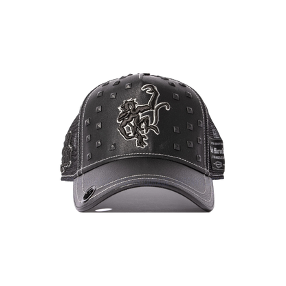 Red Monkey Unisex Classico Hard Black Cap