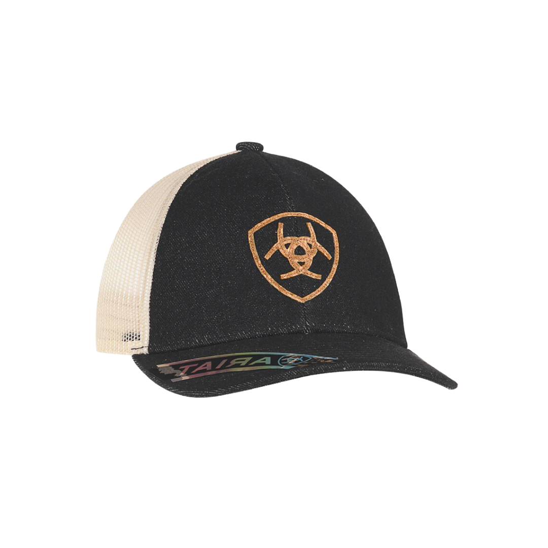 Ariat Men's Denim Cork Shield Black Cap