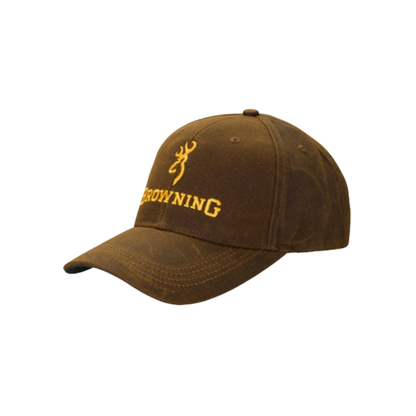 Browning Men's Dura Wax Embroidered Classic Brown Cap