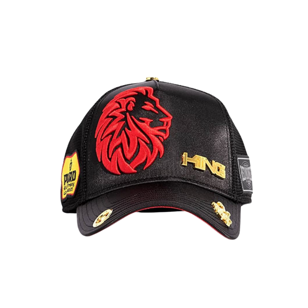 Red Monkey Unisex King Of The Ring Mesh Black Cap