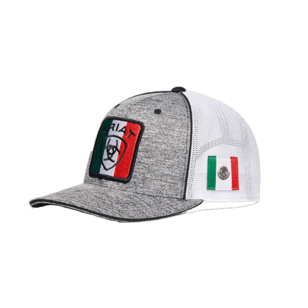 Ariat Men's Fit 110 Logo MX Flag Grey Cap
