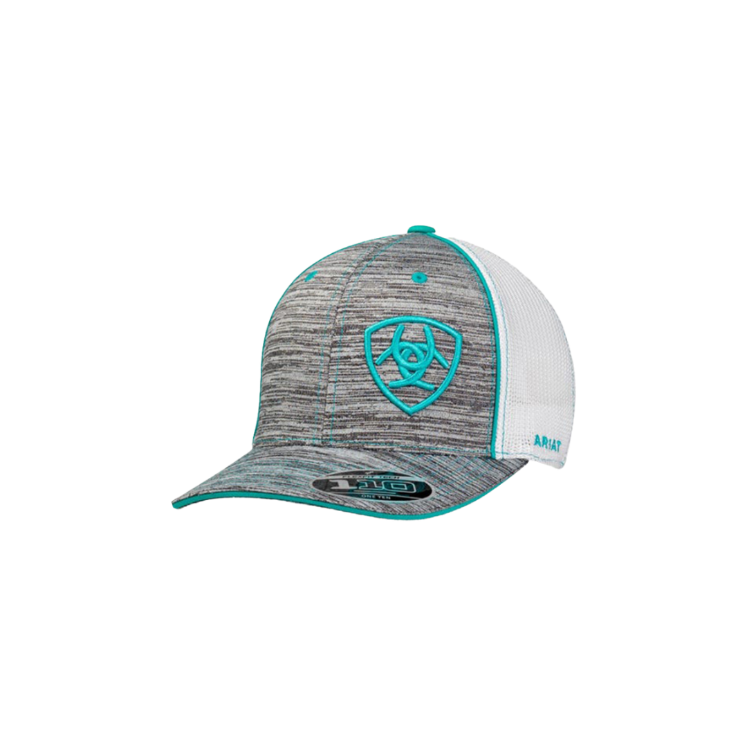 Ariat Youth Boy's Offset Shield Logo Turquoise Cap
