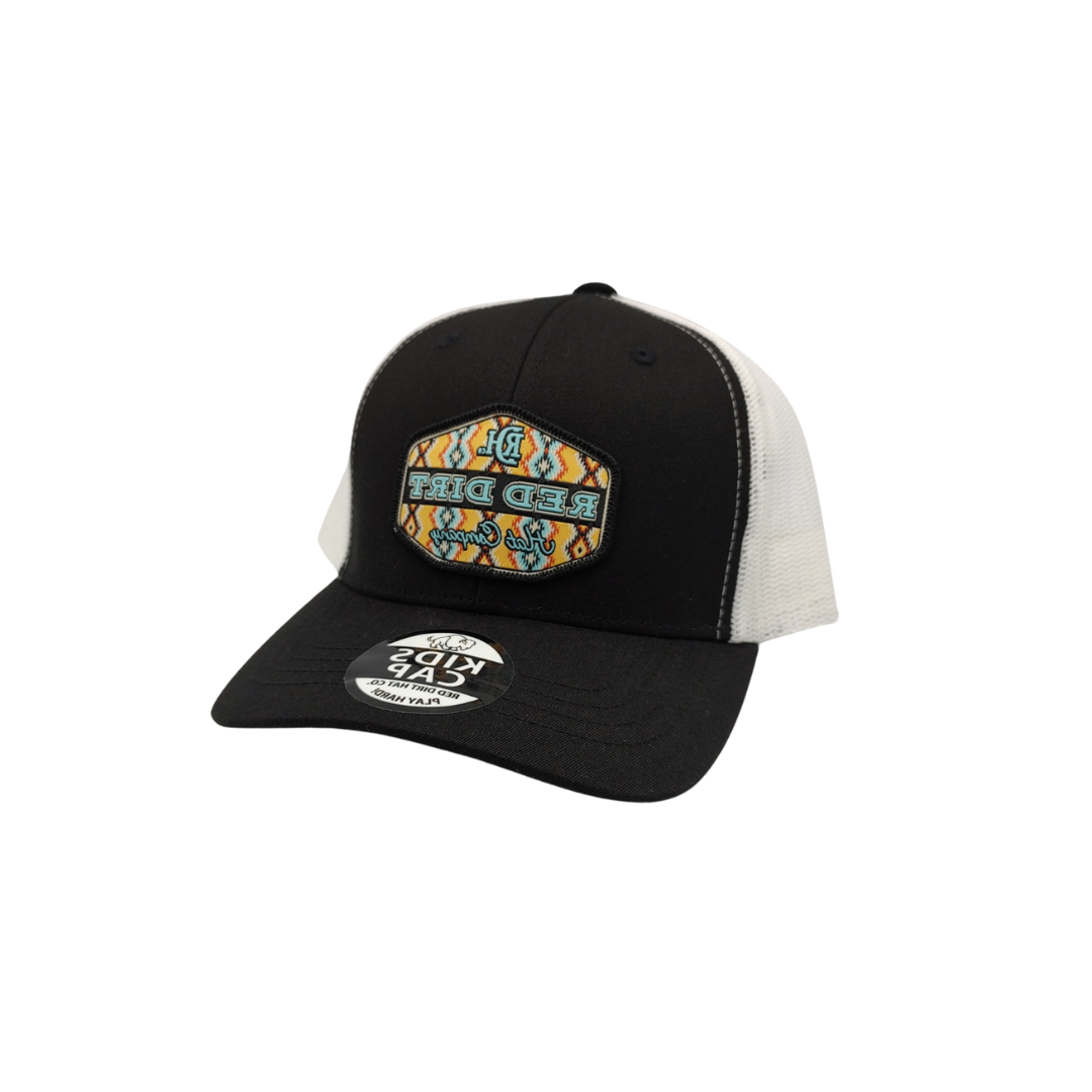 Red Dirt Youth Boy's Free Rein Black Cap