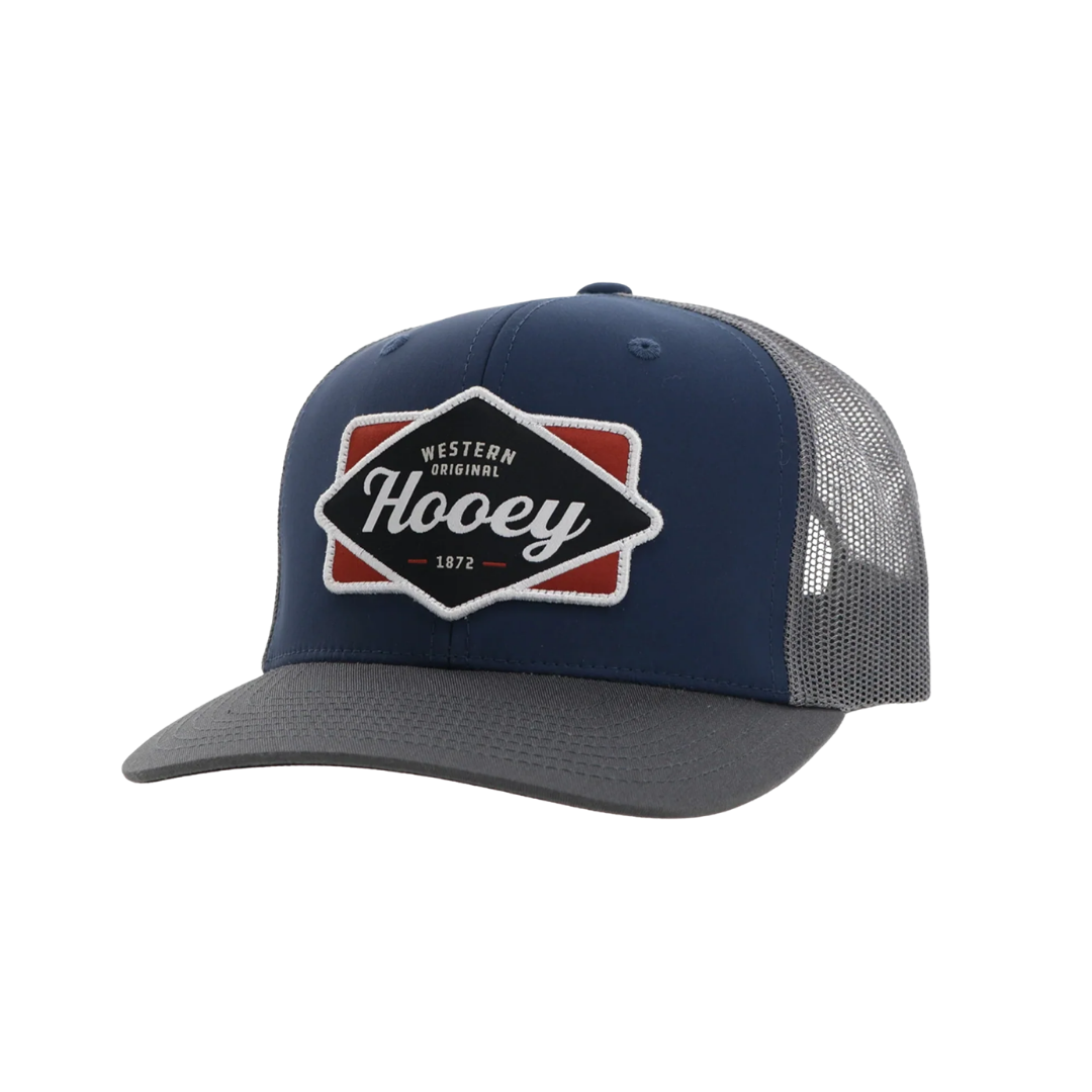 Hooey Men's Diamond Patch Trucker Grey Cap