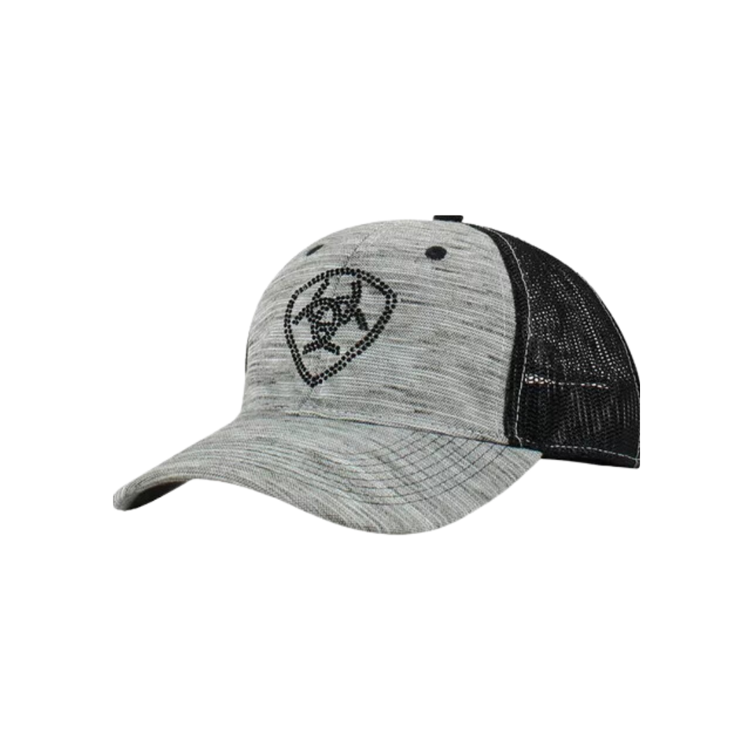 Ariat Women's Strass Logo Shield Grey Cap