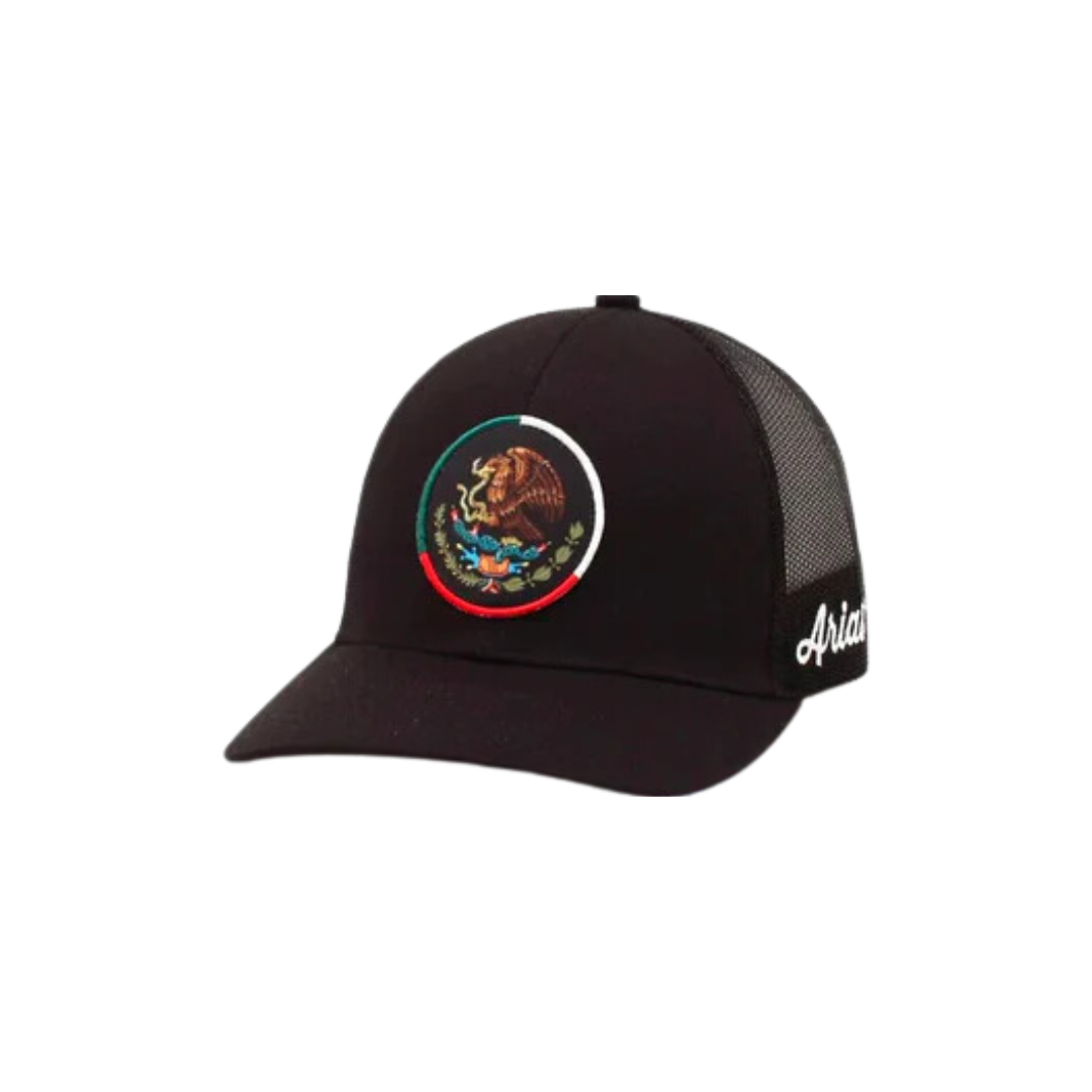 Ariat Men's Mexico Flag Eagle Black Cap
