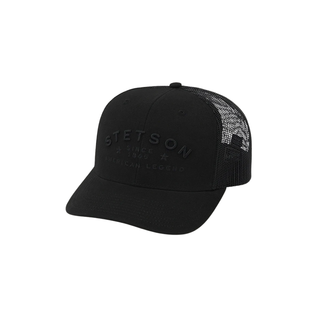 Stetson Men's American Legend Trucker Black Cap