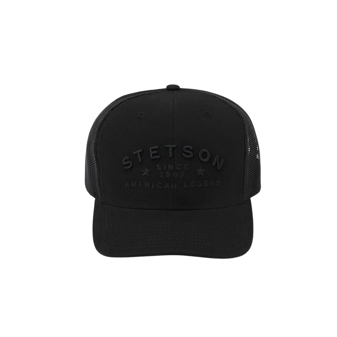 Stetson Men's American Legend Trucker Black Cap