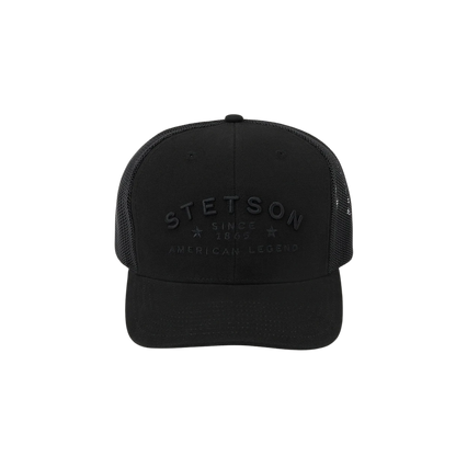 Stetson Men's American Legend Trucker Black Cap