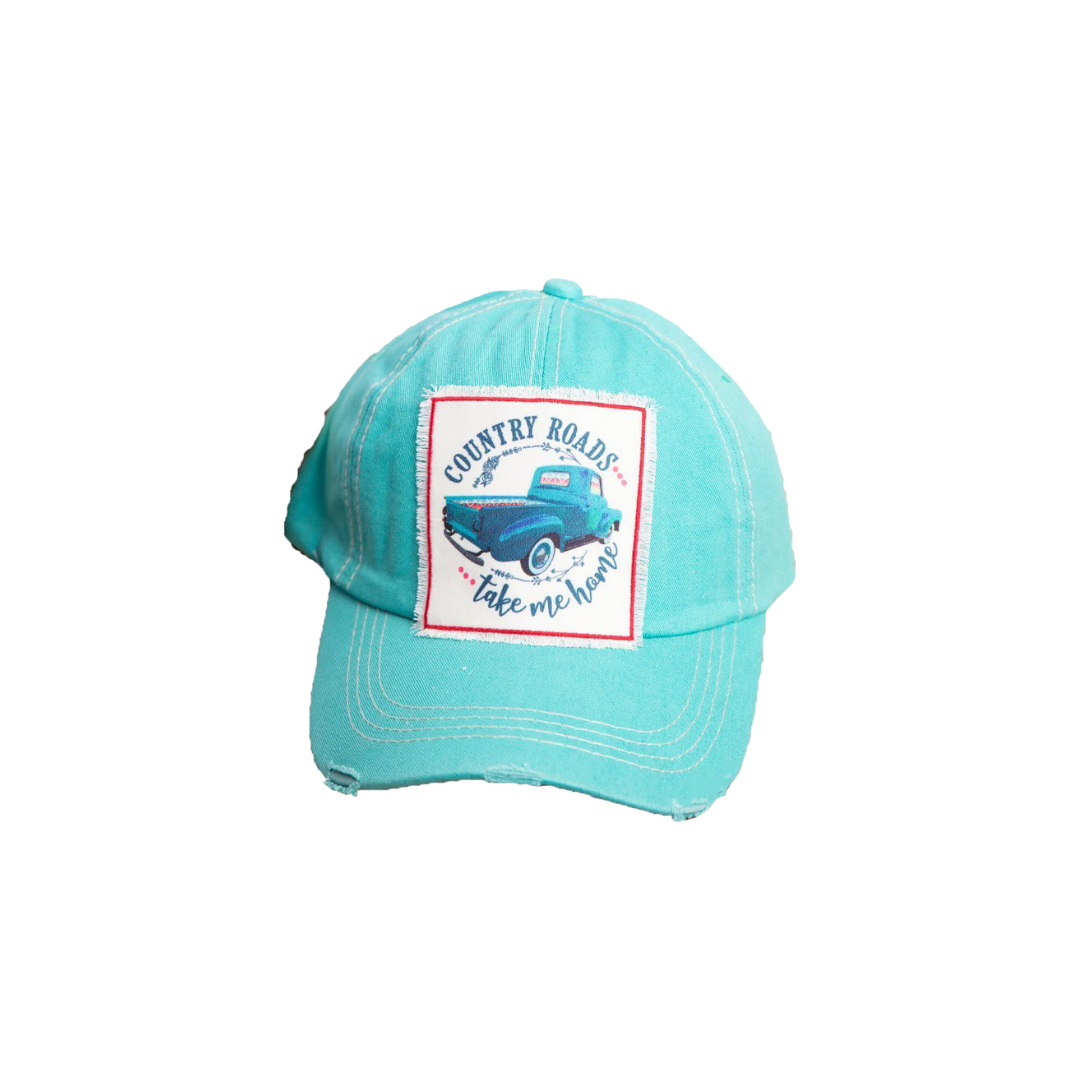 Southern Grace Women's Country Roads Turquoise Cap