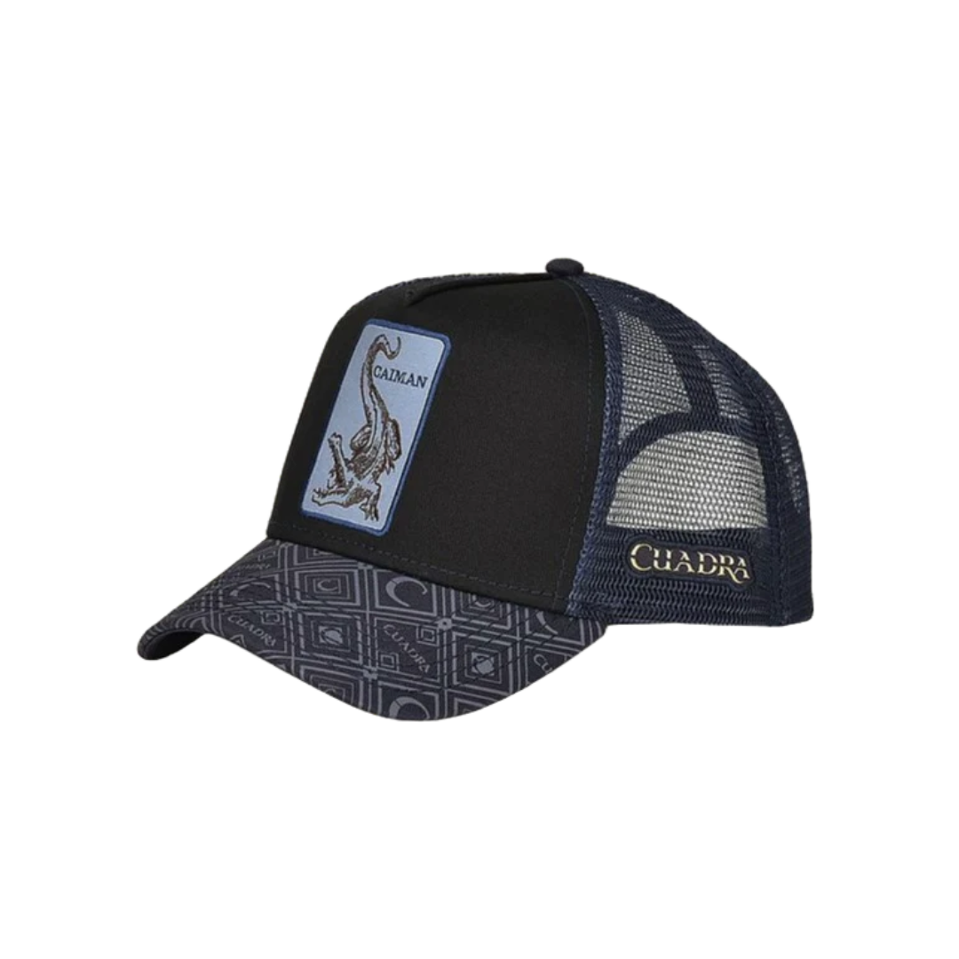 Cuadra Men's Caiman Graphic Trucker Black Cap