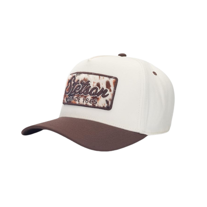 Stetson Brown Cowhide Patch Trucker Cap