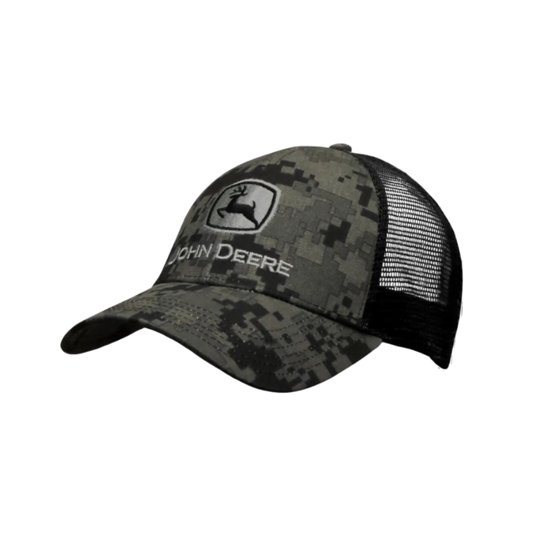John Deere Camo Cotton Mesh Black Cap