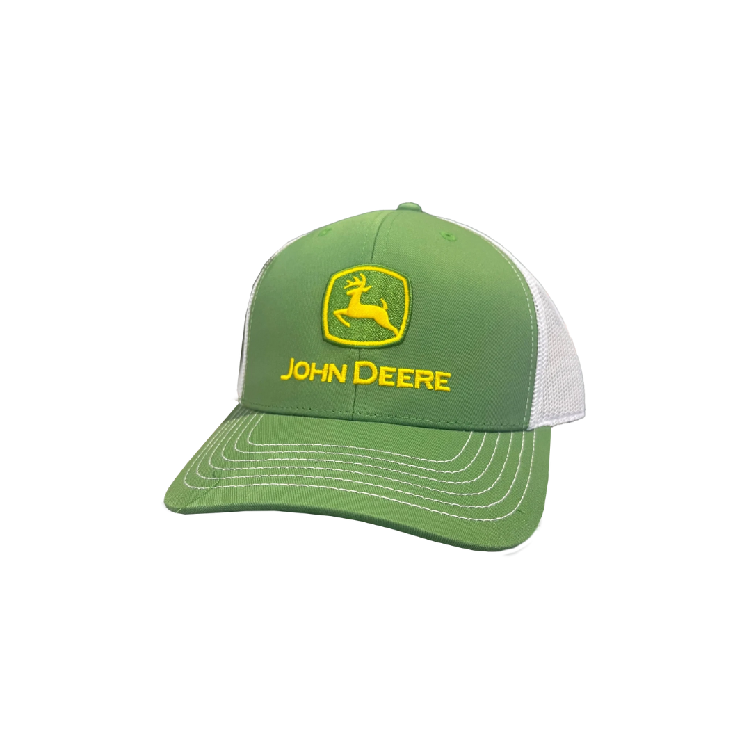 John Deere Men's Curled JD Green Cap