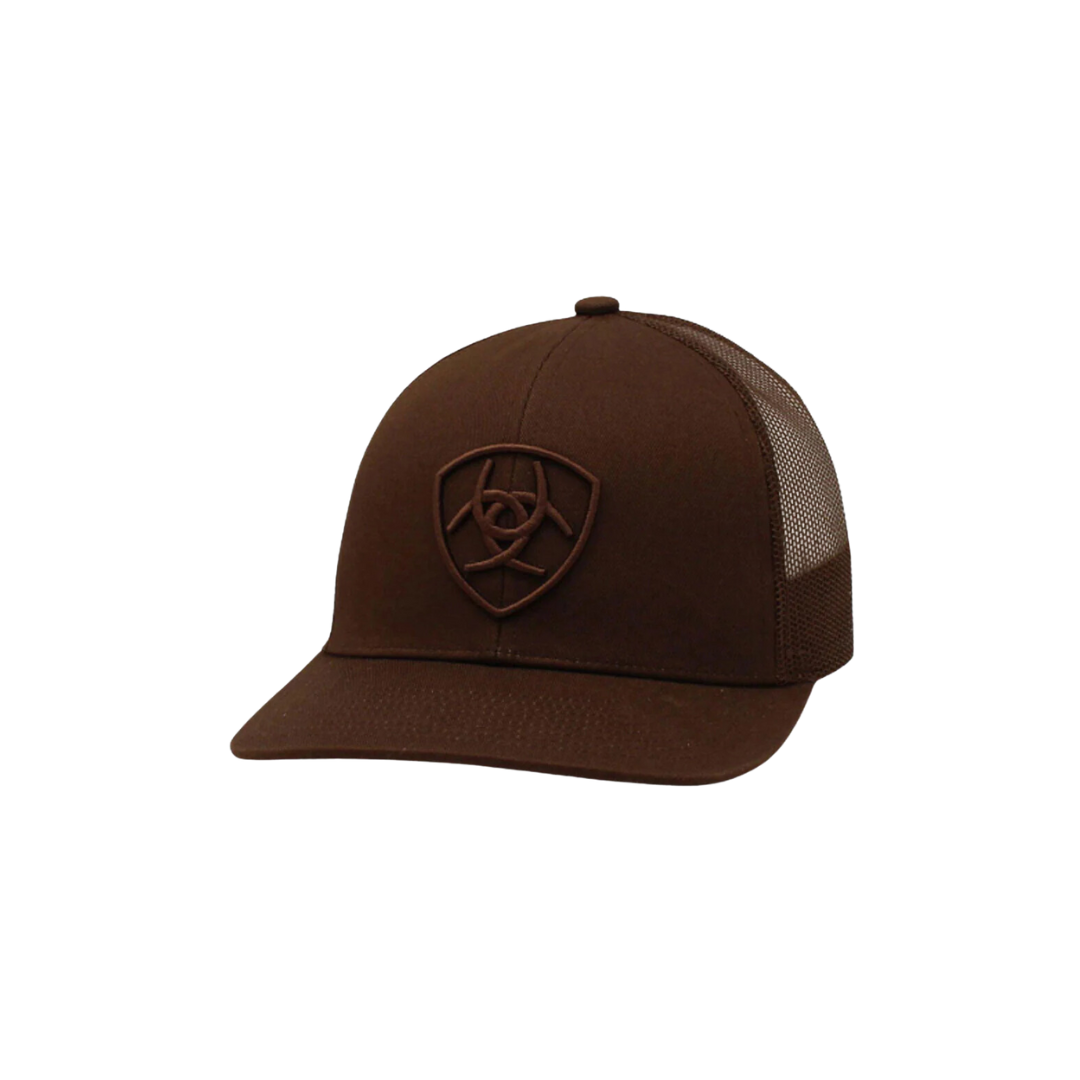 Ariat Men's Snap Back Shield Logo Brown Cap