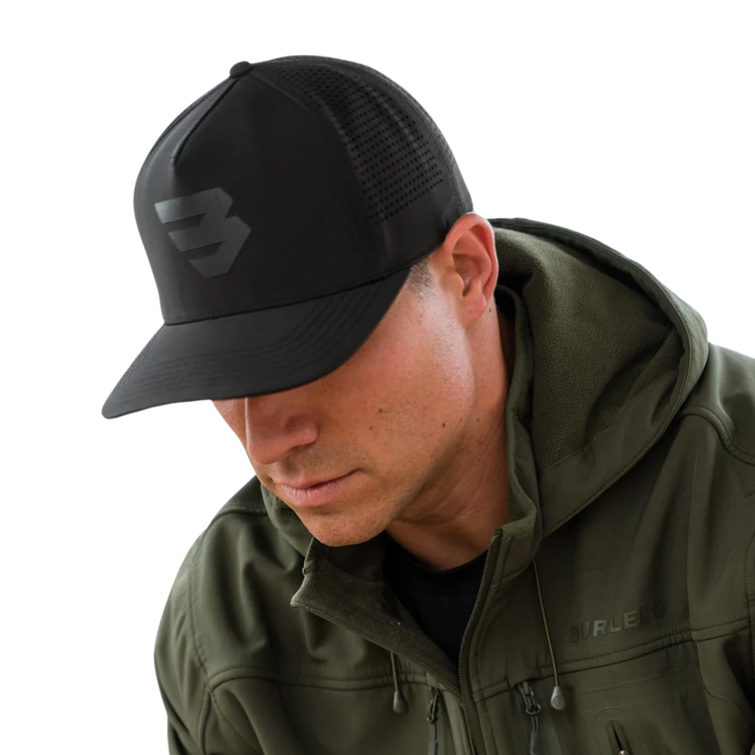 Burlebo Men's Performance Flying B Logo Black Cap