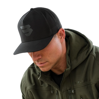 Burlebo Men's Performance Flying B Logo Black Cap