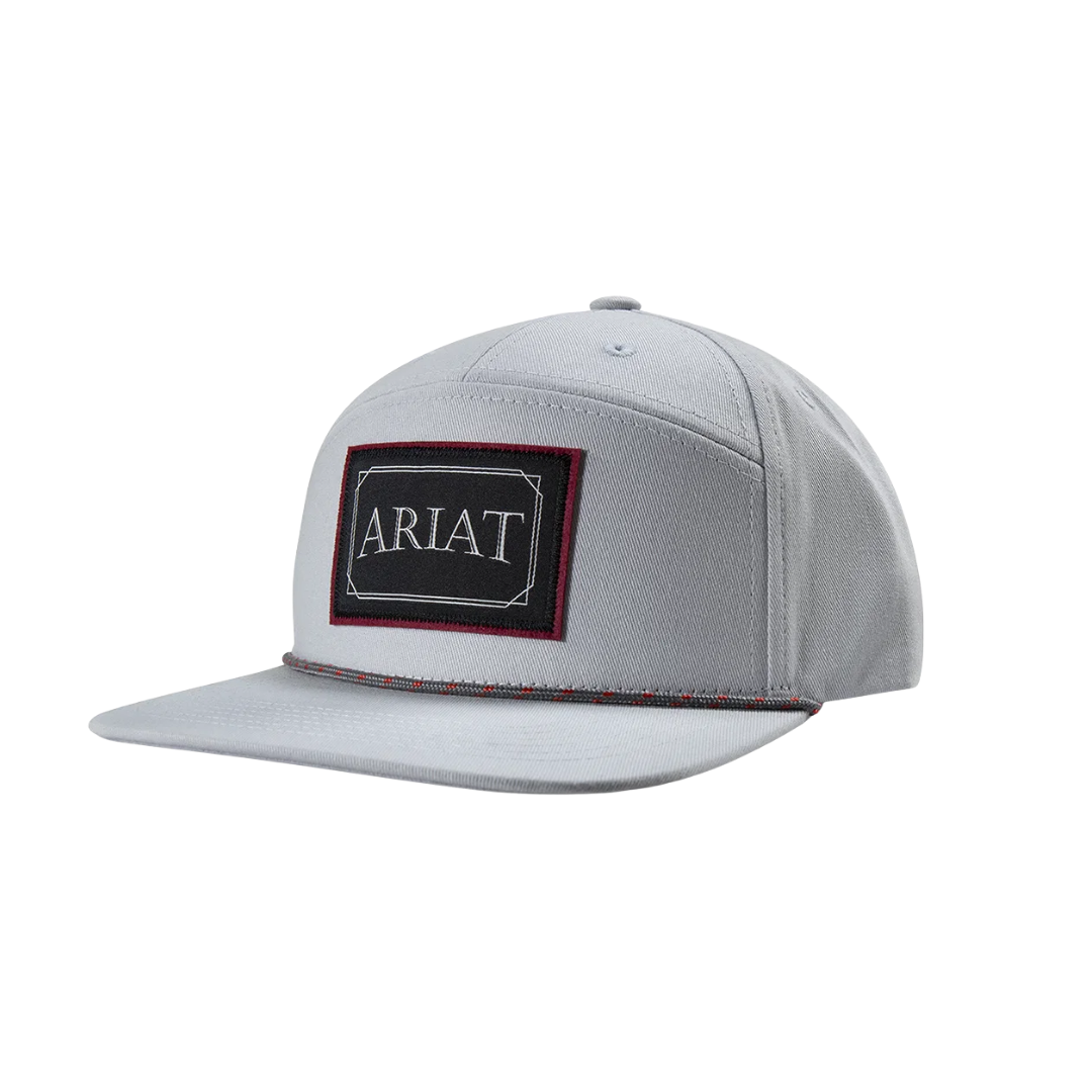Ariat Men's 7-Panel Snapback Grey Cap