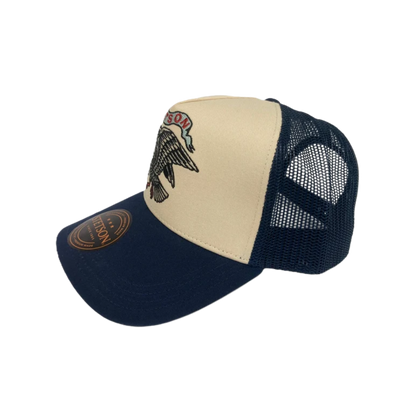 Stetson Men's Navy Eagle Embroidered Trucker Cap
