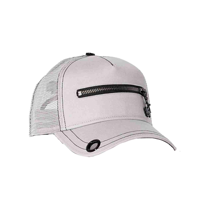 Red Monkey Zipper Silver Cap